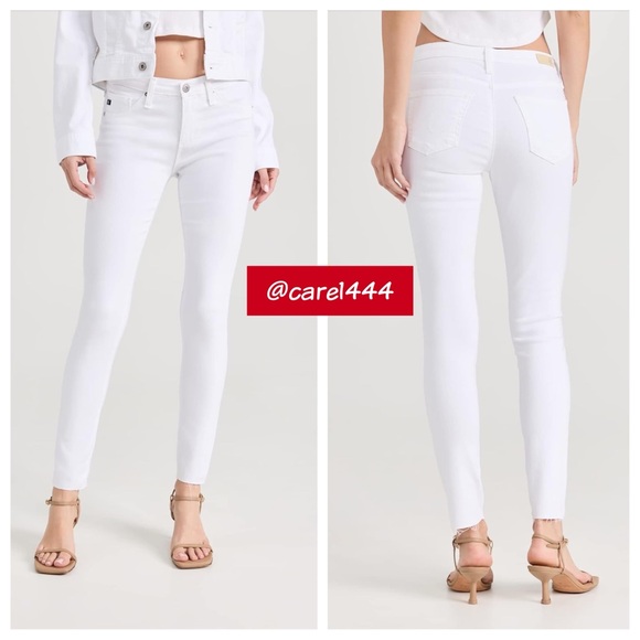 AG Adriano Goldschmied The Stevie Slim Straight White Size 27 - Picture 3 of 12